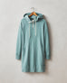 Women's Zipper Hoodie Dress - Azure Sage